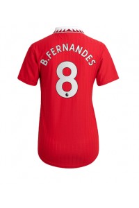 Fotbalové Dres Manchester United Bruno Fernandes #8 Dámské Domácí Oblečení 2022-23 Krátký Rukáv